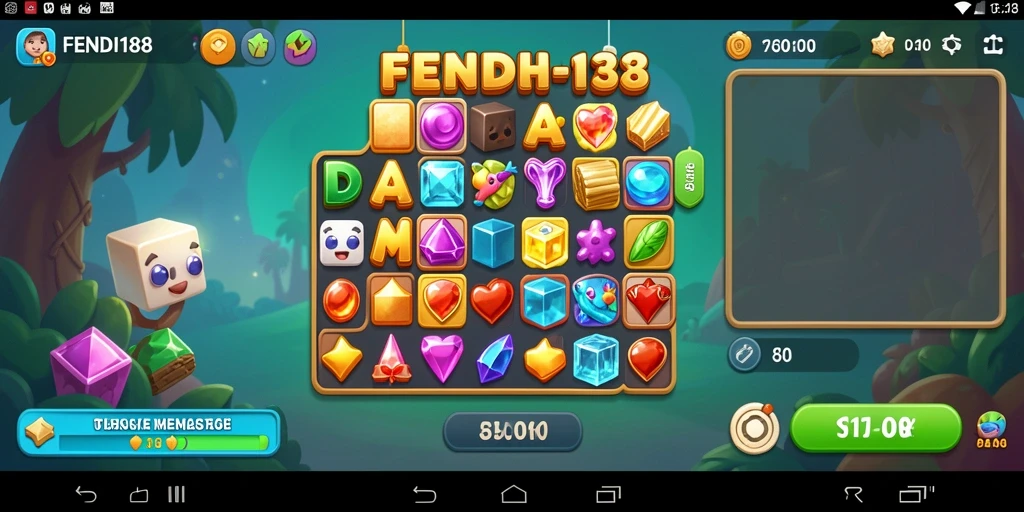 Tampilan gameplay seru game Match-3 FENDI188.