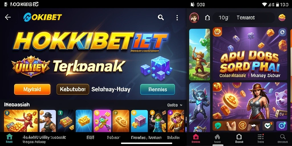 Screenshot utama HOKIBET menunjukkan tampilan aplikasi yang menarik dan mudah digunakan.