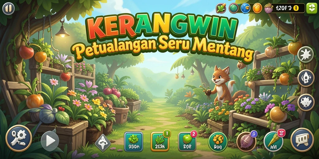 Gameplay KERANGWIN yang memukau dan seru saat berkebun.