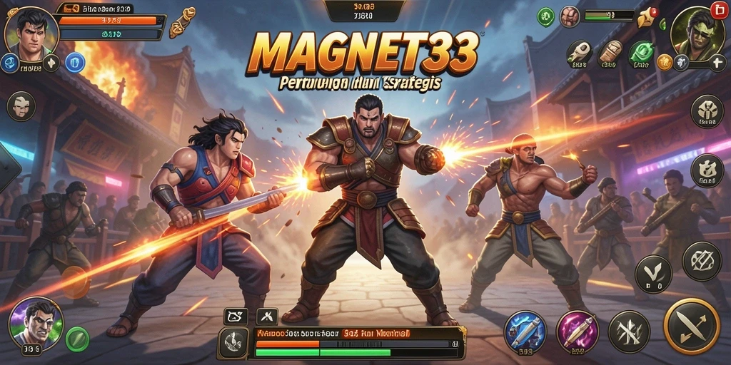 Gameplay seru dan menegangkan di MAGNET33 dengan karakter bertarung.