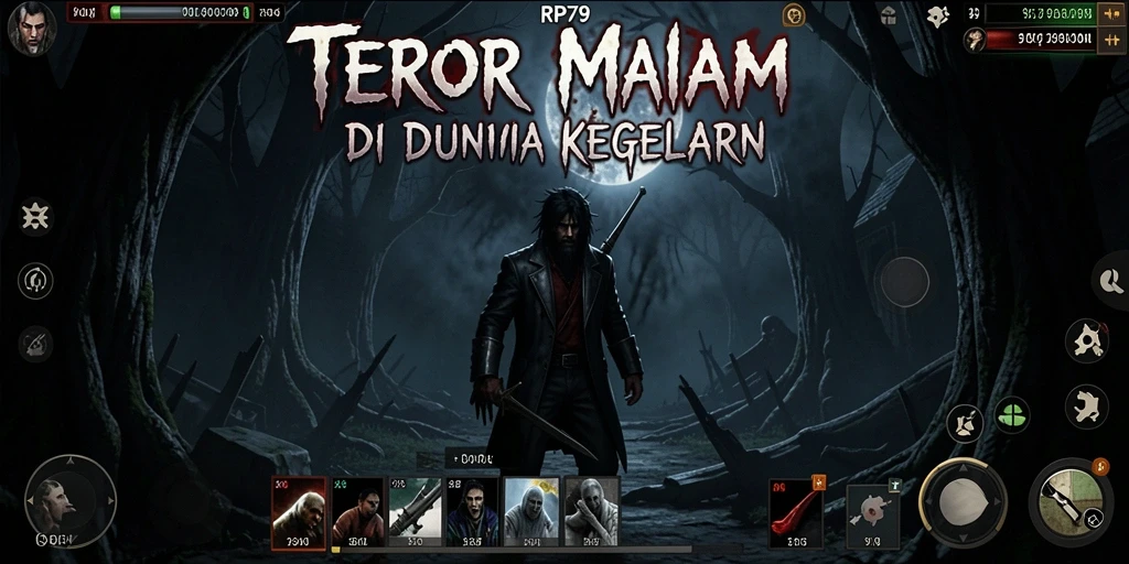 Screenshot utama RP79 yang menampilkan momen ketegangan dalam gameplay horror.